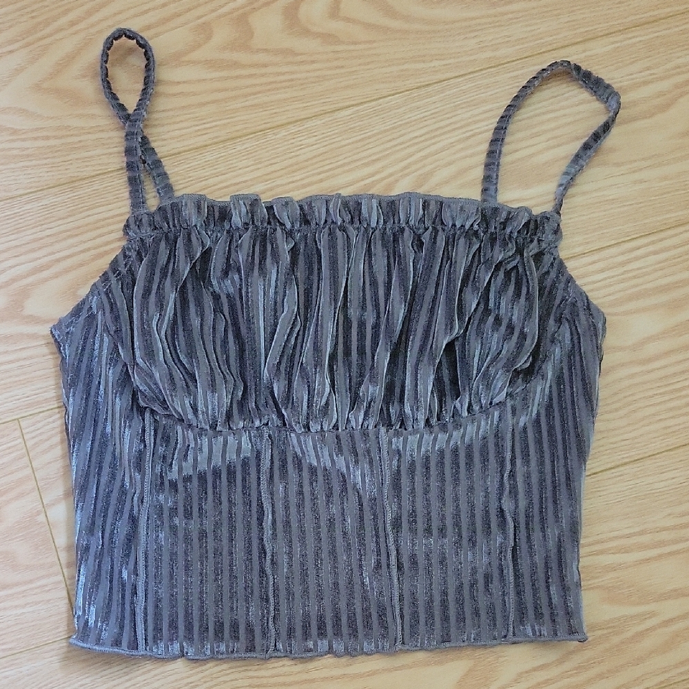 SHEIN Ruched Crop Camisole Top